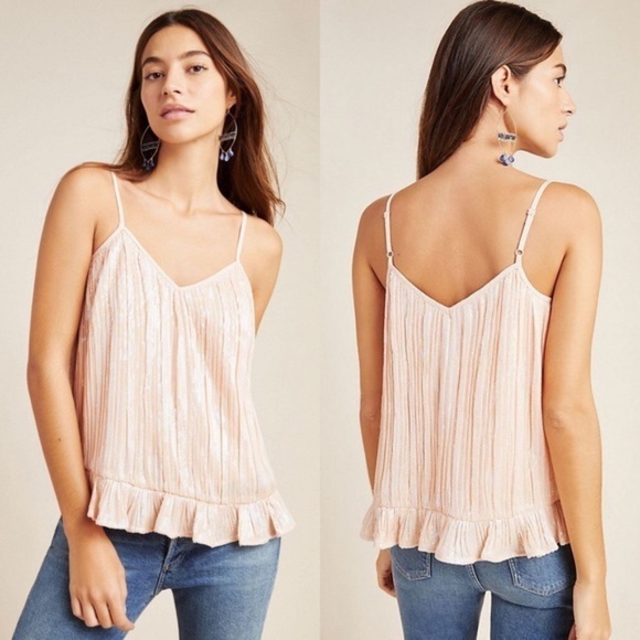 ANTHROPOLOGIE Sequin Cami Tank - Picture 1 of 9